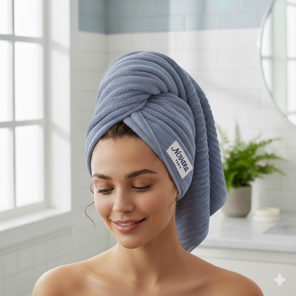 Serviette cheveux en microfibre | Novaraparis