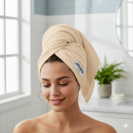 Serviette cheveux en microfibre | Novaraparis