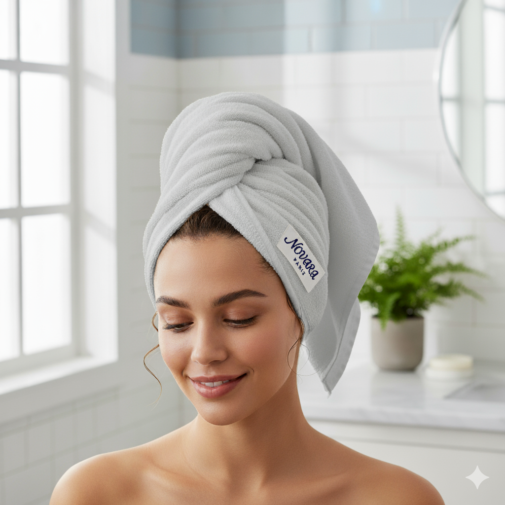 Serviette cheveux en microfibre | Novaraparis